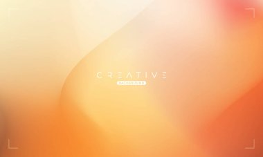 Soyut sıvı gradyan arkaplan. Turuncu ve Beyaz Akışkan Renk Gradyanı. Reklamlar, Banner, Poster, Kapak, Web, Broşür, Duvar Kağıdı ve Broşür için Tasarım Şablonu. Vektör.