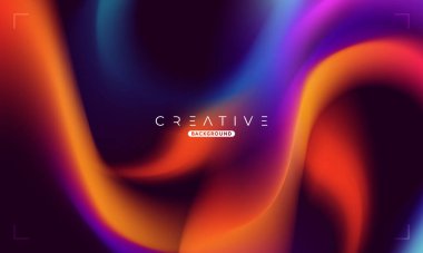 Soyut sıvı gradyan arkaplan. Renkli Sıvı Rengi Gradyanı. Reklamlar, Banner, Poster, Kapak, Web, Broşür, Duvar Kağıdı ve Broşür için Tasarım Şablonu. Vektör.