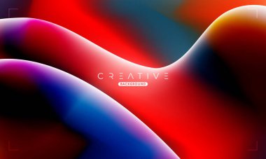 Soyut sıvı gradyan arkaplan. Kırmızı ve Mavi Akışkan Renk Gradyanı. Reklamlar, Banner, Poster, Kapak, Web, Broşür, Duvar Kağıdı ve Broşür için Tasarım Şablonu. Vektör.