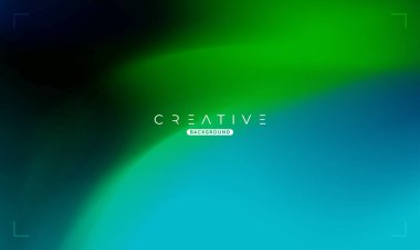 Soyut sıvı gradyan arkaplan. Yeşil ve Mavi Akışkan Renk Gradyanı. Reklamlar, Banner, Poster, Kapak, Web, Broşür, Duvar Kağıdı ve Broşür için Tasarım Şablonu. Vektör.