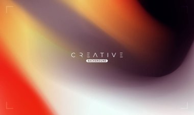 Soyut sıvı gradyan arkaplan. Turuncu, Beyaz ve Siyah Akışkan Renk Gradyanı. Reklamlar, Banner, Poster, Kapak, Web, Broşür, Duvar Kağıdı ve Broşür için Tasarım Şablonu. Vektör.