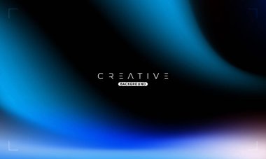 Soyut sıvı gradyan arkaplan. Siyah ve Mavi Akışkan Renk Gradyanı. Reklamlar, Banner, Poster, Kapak, Web, Broşür, Duvar Kağıdı ve Broşür için Tasarım Şablonu. Vektör.