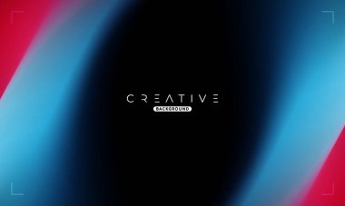 Soyut sıvı gradyan arkaplan. Siyah, Mavi ve Kırmızı Akışkan Renk Gradyanı. Reklamlar, Banner, Poster, Kapak, Web, Broşür, Duvar Kağıdı ve Broşür için Tasarım Şablonu. Vektör.