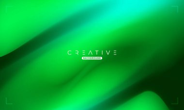 Soyut sıvı gradyan arkaplan. Yeşil ve Mavi Akışkan Renk Gradyanı. Reklamlar, Banner, Poster, Kapak, Web, Broşür, Duvar Kağıdı ve Broşür için Tasarım Şablonu. Vektör.