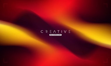 Soyut sıvı gradyan arkaplan. Kırmızı ve Sarı Sıvı Renk Gradyanı. Reklamlar, Banner, Poster, Kapak, Web, Broşür, Duvar Kağıdı ve Broşür için Tasarım Şablonu. Vektör.