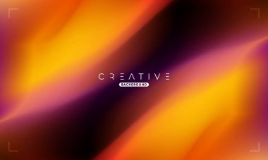 Soyut sıvı gradyan arkaplan. Turuncu ve Siyah Akışkan Renk Gradyanı. Reklamlar, Banner, Poster, Kapak, Web, Broşür, Duvar Kağıdı ve Broşür için Tasarım Şablonu. Vektör.