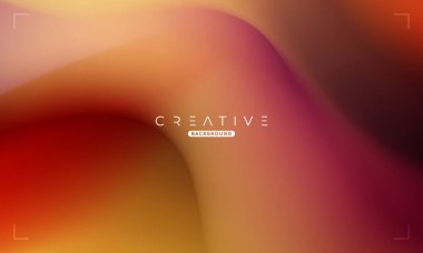 Soyut sıvı gradyan arkaplan. Mor ve Turuncu Akışkan Renk Gradyanı. Reklamlar, Banner, Poster, Kapak, Web, Broşür, Duvar Kağıdı ve Broşür için Tasarım Şablonu. Vektör.