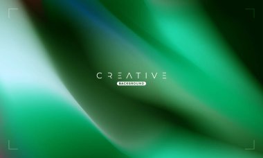 Soyut sıvı gradyan arkaplan. Yeşil ve Beyaz Akışkan Renk Gradyanı. Reklamlar, Banner, Poster, Kapak, Web, Broşür, Duvar Kağıdı ve Broşür için Tasarım Şablonu. Vektör İllüstrasyonu.