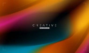 Soyut sıvı gradyan arkaplan. Renkli Sıvı Rengi Gradyanı. Reklamlar, Banner, Poster, Kapak, Web, Broşür, Duvar Kağıdı ve Broşür için Tasarım Şablonu. Vektör İllüstrasyonu.