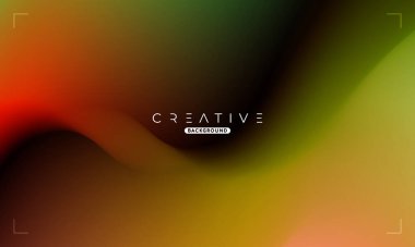 Soyut sıvı gradyan arkaplan. Kırmızı ve Yeşil Akışkan Renk Gradyanı. Reklamlar, Banner, Poster, Kapak, Web, Broşür, Duvar Kağıdı ve Broşür için Tasarım Şablonu. Vektör.