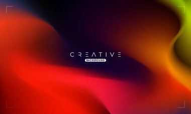 Soyut sıvı gradyan arkaplan. Kırmızı ve Yeşil Akışkan Renk Gradyanı. Reklamlar, Banner, Poster, Kapak, Web, Broşür, Duvar Kağıdı ve Broşür için Tasarım Şablonu. Vektör.