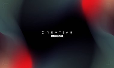 Soyut sıvı gradyan arkaplan. Siyah ve Kırmızı Akışkan Renk Gradyanı. Reklamlar, Banner, Poster, Kapak, Web, Broşür, Duvar Kağıdı ve Broşür için Tasarım Şablonu. Vektör.