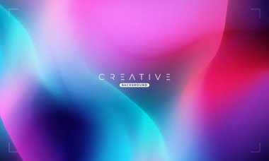 Soyut sıvı gradyan arkaplan. Mavi ve Mor Sıvı Renk Gradyanı. Reklamlar, Banner, Poster, Kapak, Web, Broşür, Duvar Kağıdı ve Broşür için Tasarım Şablonu. Vektör.