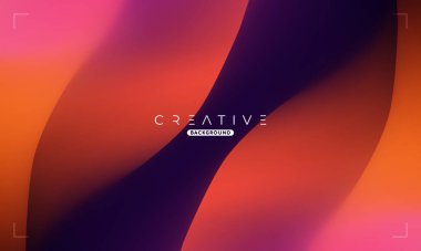 Soyut sıvı gradyan arkaplan. Turuncu ve Mor Sıvı Renk Gradyanı. Reklamlar, Banner, Poster, Kapak, Web, Broşür, Duvar Kağıdı ve Broşür için Tasarım Şablonu. Vektör.