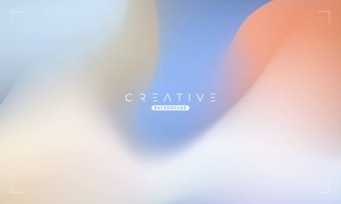 Soyut sıvı gradyan arkaplan. Mavi ve Turuncu Sıvı Renk Gradyanı. Reklamlar, Banner, Poster, Kapak, Web, Broşür, Duvar Kağıdı ve Broşür için Tasarım Şablonu. Vektör.