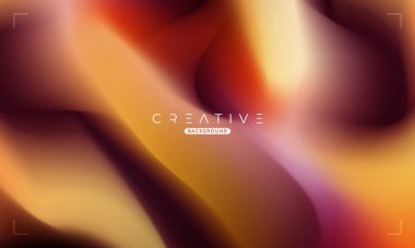 Soyut sıvı gradyan arkaplan. Turuncu ve Mor Sıvı Renk Gradyanı. Reklamlar, Banner, Poster, Kapak, Web, Broşür, Duvar Kağıdı ve Broşür için Tasarım Şablonu. Vektör.