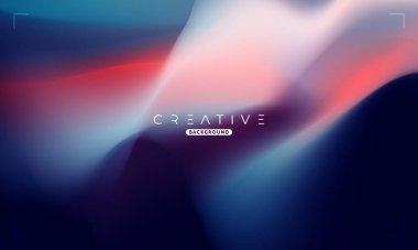 Soyut sıvı gradyan arkaplan. Kırmızı ve Mavi Akışkan Renk Gradyanı. Reklamlar, Banner, Poster, Kapak, Web, Broşür, Duvar Kağıdı ve Broşür için Tasarım Şablonu. Vektör.