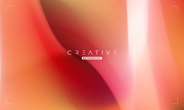 Soyut sıvı gradyan arkaplan. Turuncu ve Beyaz Akışkan Renk Gradyanı. Reklamlar, Banner, Poster, Kapak, Web, Broşür, Duvar Kağıdı ve Broşür için Tasarım Şablonu. Vektör.