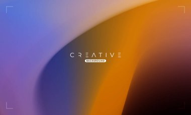 Soyut sıvı gradyan arkaplan. Mavi ve Turuncu Sıvı Renk Gradyanı. Reklamlar, Banner, Poster, Kapak, Web, Broşür, Duvar Kağıdı ve Broşür için Tasarım Şablonu. Vektör.