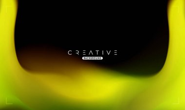 Soyut sıvı gradyan arkaplan. Sarı ve Siyah Akışkan Renk Gradyanı. Reklamlar, Banner, Poster, Kapak, Web, Broşür, Duvar Kağıdı ve Broşür için Tasarım Şablonu. Vektör.