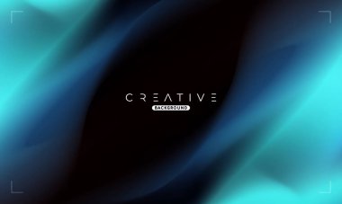 Soyut sıvı gradyan arkaplan. Mavi ve Siyah Akışkan Renk Gradyanı. Reklamlar, Banner, Poster, Kapak, Web, Broşür, Duvar Kağıdı ve Broşür için Tasarım Şablonu. Vektör.