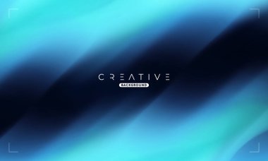 Soyut sıvı gradyan arkaplan. Mavi ve Siyah Akışkan Renk Gradyanı. Reklamlar, Banner, Poster, Kapak, Web, Broşür, Duvar Kağıdı ve Broşür için Tasarım Şablonu. Vektör.