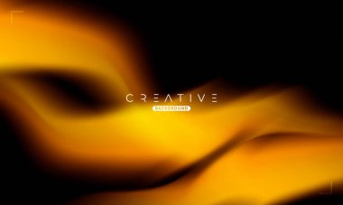 Soyut sıvı gradyan arkaplan. Turuncu ve Siyah Akışkan Renk Gradyanı. Reklamlar, Banner, Poster, Kapak, Web, Broşür, Duvar Kağıdı ve Broşür için Tasarım Şablonu. Vektör.