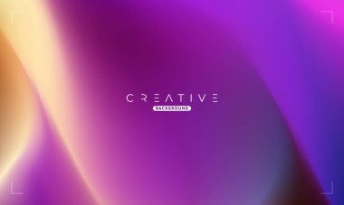 Soyut sıvı gradyan arkaplan. Mor ve Sarı Akışkan Renk Gradyanı. Reklamlar, Banner, Poster, Kapak, Web, Broşür, Duvar Kağıdı ve Broşür için Tasarım Şablonu. Vektör.