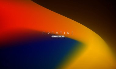 Soyut sıvı gradyan arkaplan. Mavi ve Turuncu Sıvı Renk Gradyanı. Reklamlar, Banner, Poster, Kapak, Web, Broşür, Duvar Kağıdı ve Broşür için Tasarım Şablonu. Vektör.