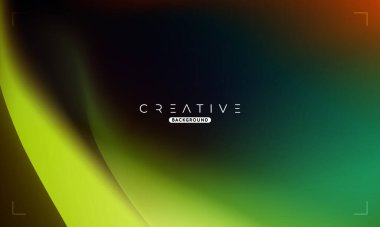 Soyut sıvı gradyan arkaplan. Sarı ve Yeşil Akışkan Renk Gradyanı. Reklamlar, Banner, Poster, Kapak, Web, Broşür, Duvar Kağıdı ve Broşür için Tasarım Şablonu. Vektör.