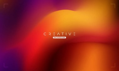 Soyut sıvı gradyan arkaplan. Turuncu ve Mor Sıvı Renk Gradyanı. Reklamlar, Banner, Poster, Kapak, Web, Broşür, Duvar Kağıdı ve Broşür için Tasarım Şablonu. Vektör.