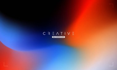 Soyut sıvı gradyan arkaplan. Turuncu ve Mavi Akışkan Renk Gradyanı. Reklamlar, Banner, Poster, Kapak, Web, Broşür, Duvar Kağıdı ve Broşür için Tasarım Şablonu. Vektör.