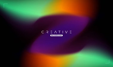 Soyut sıvı gradyan arkaplan. Yeşil ve Turuncu Sıvı Renk Gradyanı. Reklamlar, Banner, Poster, Kapak, Web, Broşür, Duvar Kağıdı ve Broşür için Tasarım Şablonu. Vektör.