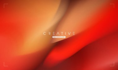 Soyut sıvı gradyan arkaplan. Kırmızı ve Turuncu Sıvı Renk Gradyanı. Reklamlar, Banner, Poster, Kapak, Web, Broşür, Duvar Kağıdı ve Broşür için Tasarım Şablonu. Vektör.