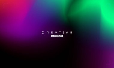 Soyut sıvı gradyan arkaplan. Mor ve Yeşil Akışkan Renk Gradyanı. Reklamlar, Banner, Poster, Kapak, Web, Broşür, Duvar Kağıdı ve Broşür için Tasarım Şablonu. Vektör.