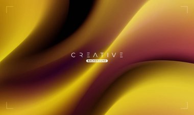 Soyut sıvı gradyan arkaplan. Altın Sıvı Renk Gradyanı. Reklamlar, Banner, Poster, Kapak, Web, Broşür, Duvar Kağıdı ve Broşür için Tasarım Şablonu. Vektör.