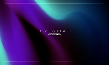 Soyut sıvı gradyan arkaplan. Sıvı renk karışımı. Yeşil ve Mor renk karışımı. Reklamlarınız için Modern Tasarım Şablonu, Banner, Poster, Kapak, Web, Broşür ve Broşür. Vektör Eps 10