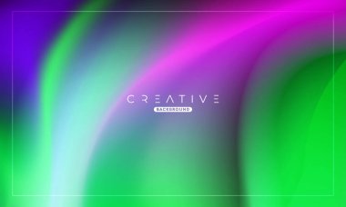 Soyut sıvı gradyan arkaplan. Sıvı renk karışımı. Yeşil ve Mor renk karışımı. Reklamlarınız için Modern Tasarım Şablonu, Banner, Poster, Kapak, Web, Broşür ve Broşür. Vektör Eps 10