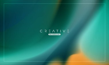 Soyut sıvı gradyan arkaplan. Sıvı renk karışımı. Yeşil ve Turuncu renk karışımı. Reklamlarınız için Modern Tasarım Şablonu, Banner, Poster, Kapak, Web, Broşür ve Broşür. Vektör Eps 10