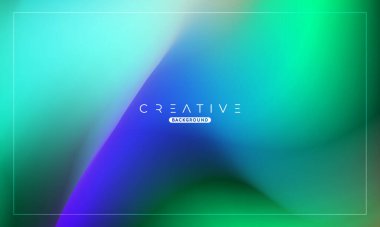 Soyut sıvı gradyan arkaplan. Sıvı renk karışımı. Yeşil ve Mavi renk karışımı. Reklamlarınız için Modern Tasarım Şablonu, Banner, Poster, Kapak, Web, Broşür ve Broşür. Vektör Eps 10