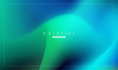 Soyut sıvı gradyan arkaplan. Sıvı renk karışımı. Mavi ve Yeşil Renk karışımı. Reklamlarınız için Modern Tasarım Şablonu, Banner, Poster, Kapak, Web, Broşür ve Broşür. Vektör Eps 10