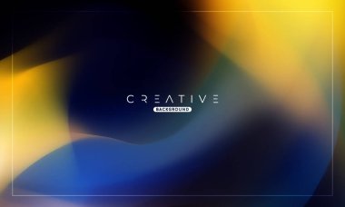 Soyut sıvı gradyan arkaplan. Sıvı renk karışımı. Mavi ve Sarı Renk karışımı. Reklamlarınız için Modern Tasarım Şablonu, Banner, Poster, Kapak, Web, Broşür ve Broşür. Vektör Eps 10