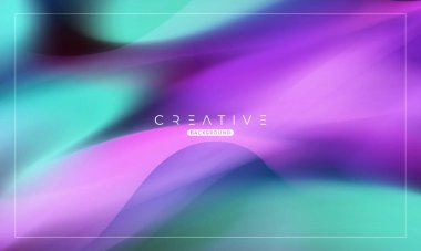 Soyut sıvı gradyan arkaplan. Sıvı renk karışımı. Mor ve Yeşil Renk karışımı. Reklamlarınız için Modern Tasarım Şablonu, Banner, Poster, Kapak, Web, Broşür ve Broşür. Vektör Eps 10