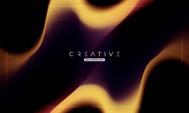 Soyut sıvı gradyan arkaplan. Sıvı renk karışımı. Altın ve Siyah Renk karışımı. Reklamlarınız için Modern Tasarım Şablonu, Banner, Poster, Kapak, Web, Broşür ve Broşür. Vektör Eps 10