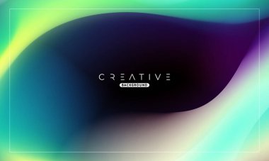 Soyut sıvı gradyan arkaplan. Sıvı renk karışımı. Yeşil ve Mavi renk karışımı. Reklamlarınız için Modern Tasarım Şablonu, Banner, Poster, Kapak, Web, Broşür ve Broşür. Vektör Eps 10