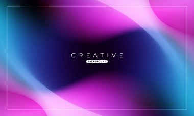 Soyut sıvı gradyan arkaplan. Sıvı renk karışımı. Mor ve Mavi Renk karışımı. Reklamlarınız için Modern Tasarım Şablonu, Banner, Poster, Kapak, Web, Broşür ve Broşür. Vektör Eps 10