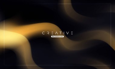 Soyut sıvı gradyan arkaplan. Sıvı renk karışımı. Siyah ve sarı renk karışımı. Reklamlarınız için Modern Tasarım Şablonu, Banner, Poster, Kapak, Web, Broşür ve Broşür. Vektör Eps 10