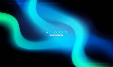 Soyut sıvı gradyan arkaplan. Sıvı renk karışımı. Mavi ve Yeşil Renk karışımı. Reklamlarınız için Modern Tasarım Şablonu, Banner, Poster, Kapak, Web, Broşür ve Broşür. Vektör Eps 10