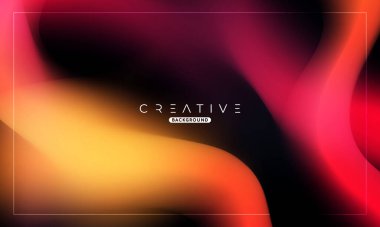 Soyut sıvı gradyan arkaplan. Sıvı renk karışımı. Kırmızı ve sarı renk karışımı. Reklamlarınız için Modern Tasarım Şablonu, Banner, Poster, Kapak, Web, Broşür ve Broşür. Vektör Eps 10