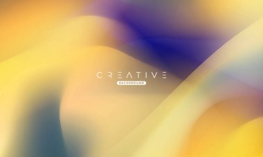 Soyut sıvı gradyan arkaplan. Sıvı renk karışımı. Sarı ve Mor renk karışımı. Reklamlarınız için Modern Tasarım Şablonu, Banner, Poster, Kapak, Web, Broşür ve Broşür. Vektör Eps 10